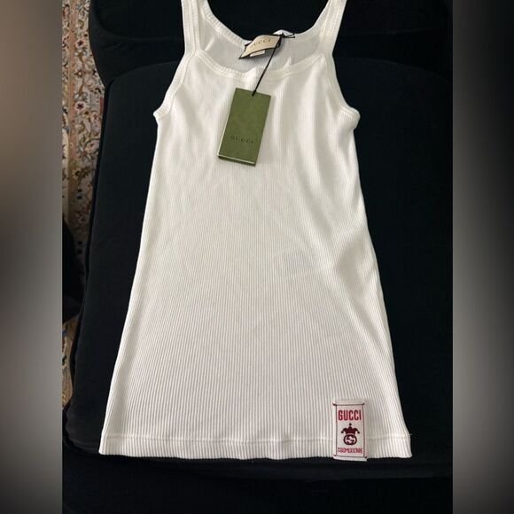 Brand new Gucci womens White Tank Top size m and large - Picture 1 of 5